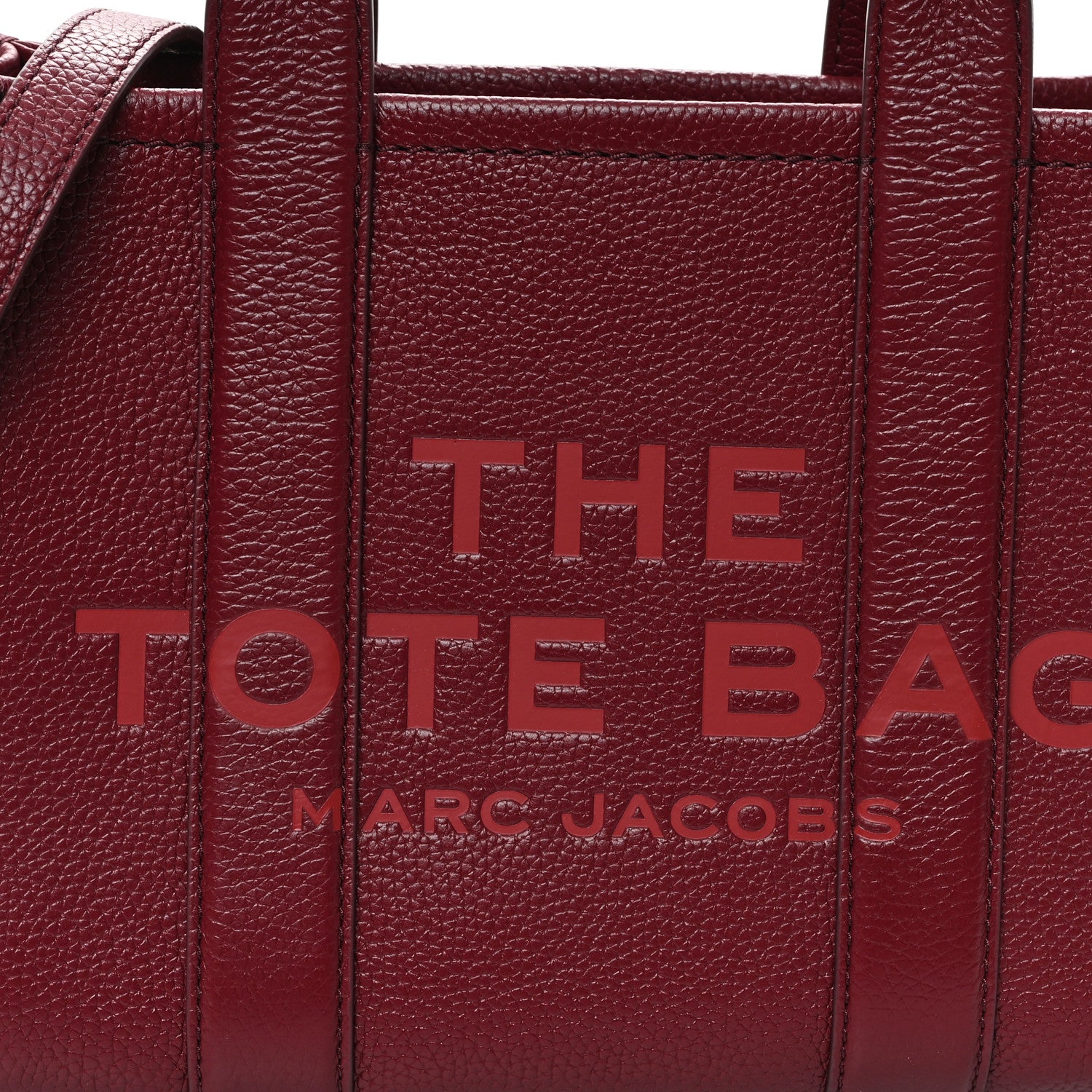 Marc Jacobs Grained Calfskin Small The Tote Bag Cherry 6 of 10