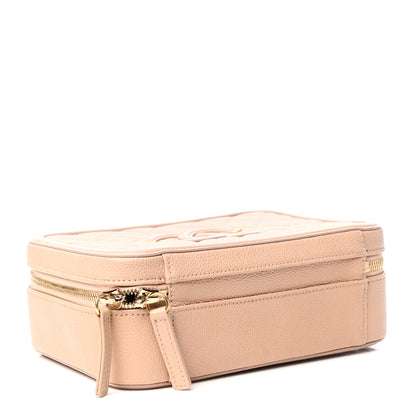 Chanel Caviar Quilted Medium CC Filigree Vanity Case Beige 4 of 10