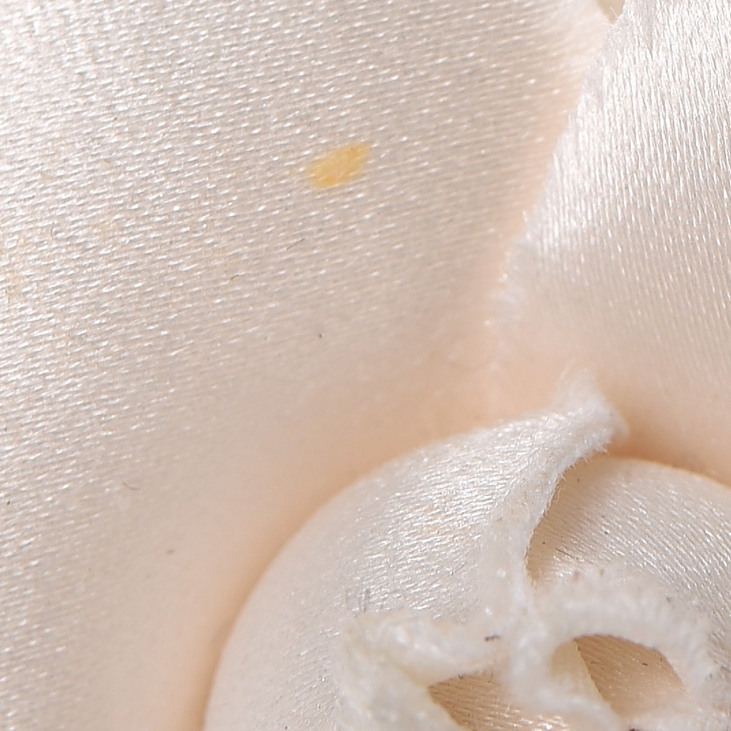 Silk Taffeta Camellia Brooch Pin White