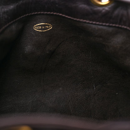 Chanel Suede Quilted Drawstring Sling Backpack Beige Brown 13 of 23