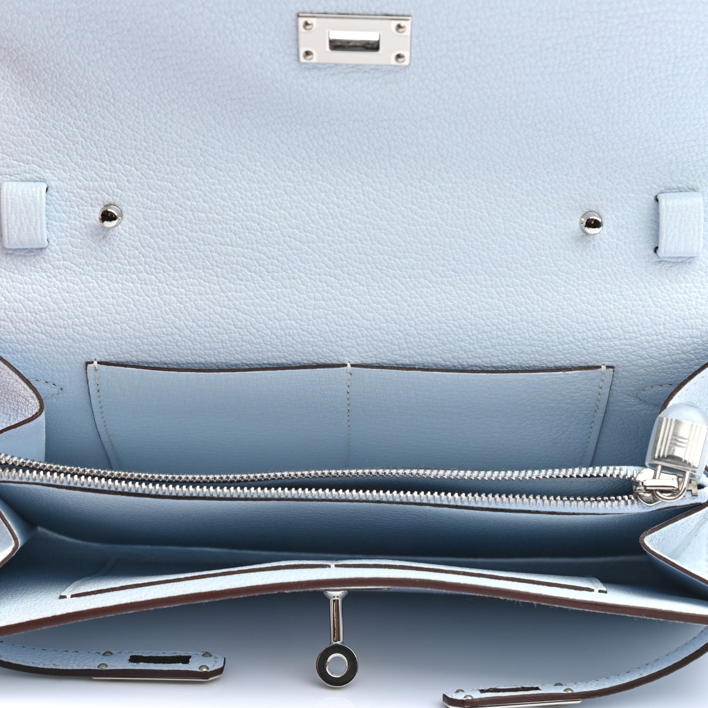 Chevre Mysore Kelly Wallet To Go Bleu Brume