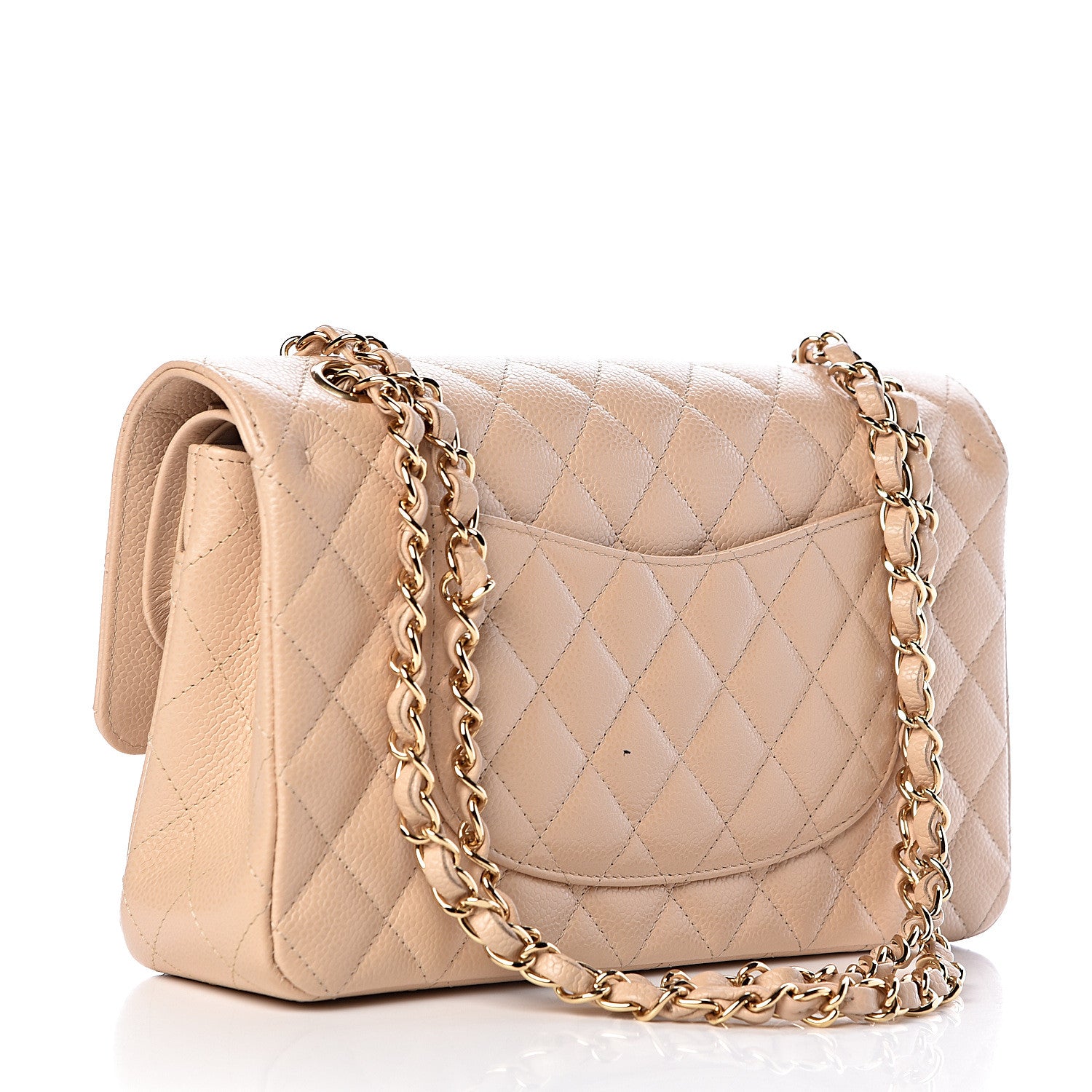 Chanel Caviar Quilted Medium Double Flap Beige Clair 3 of 13
