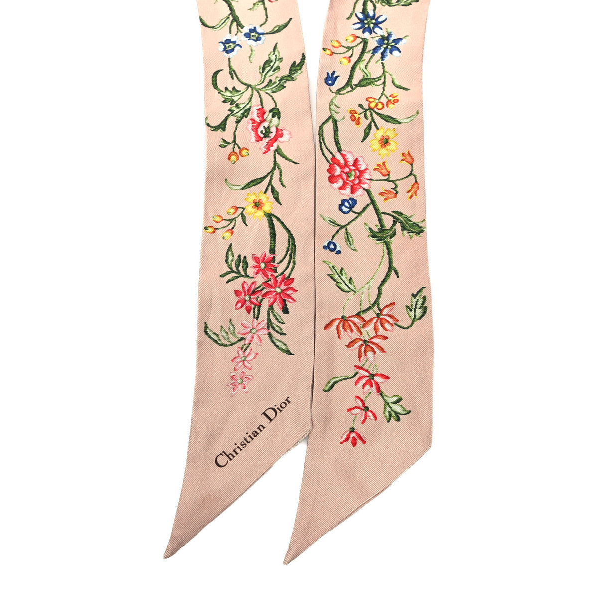 Silk Twill D-Millefiori Mitzah Scarf Pink Multicolor