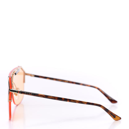 Gucci Metal Rimless Square Sunglasses GG0291S Ambar Gold 3 of 8