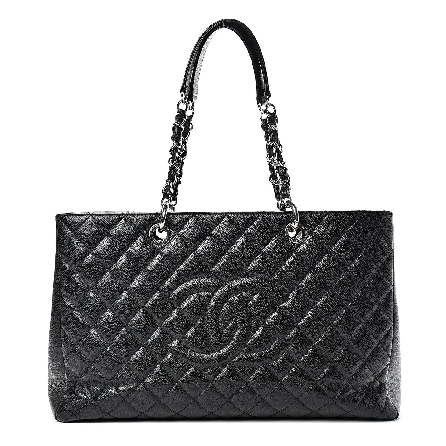 Caviar Quilted XL Grand Shopping Tote GST Black