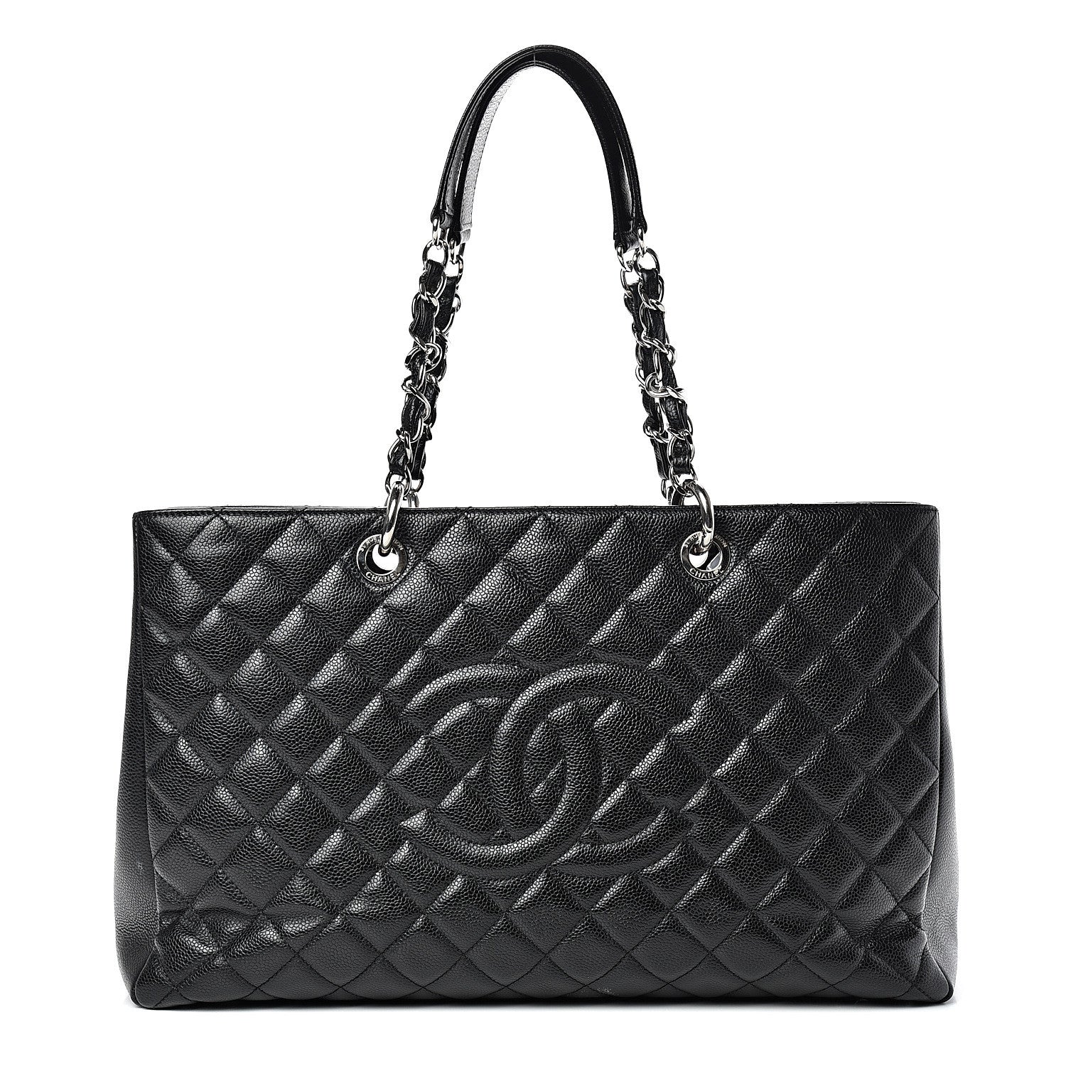Chanel Caviar Quilted XL Grand Shopping Tote GST Black 1 of 16