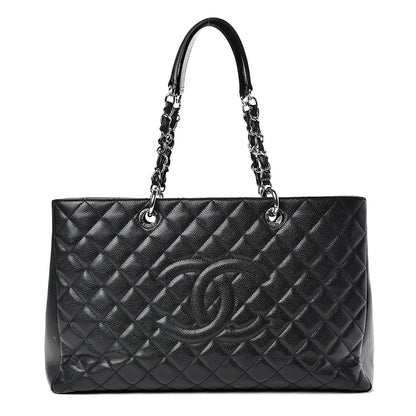 Chanel Caviar Quilted XL Grand Shopping Tote GST Black 1 of 16