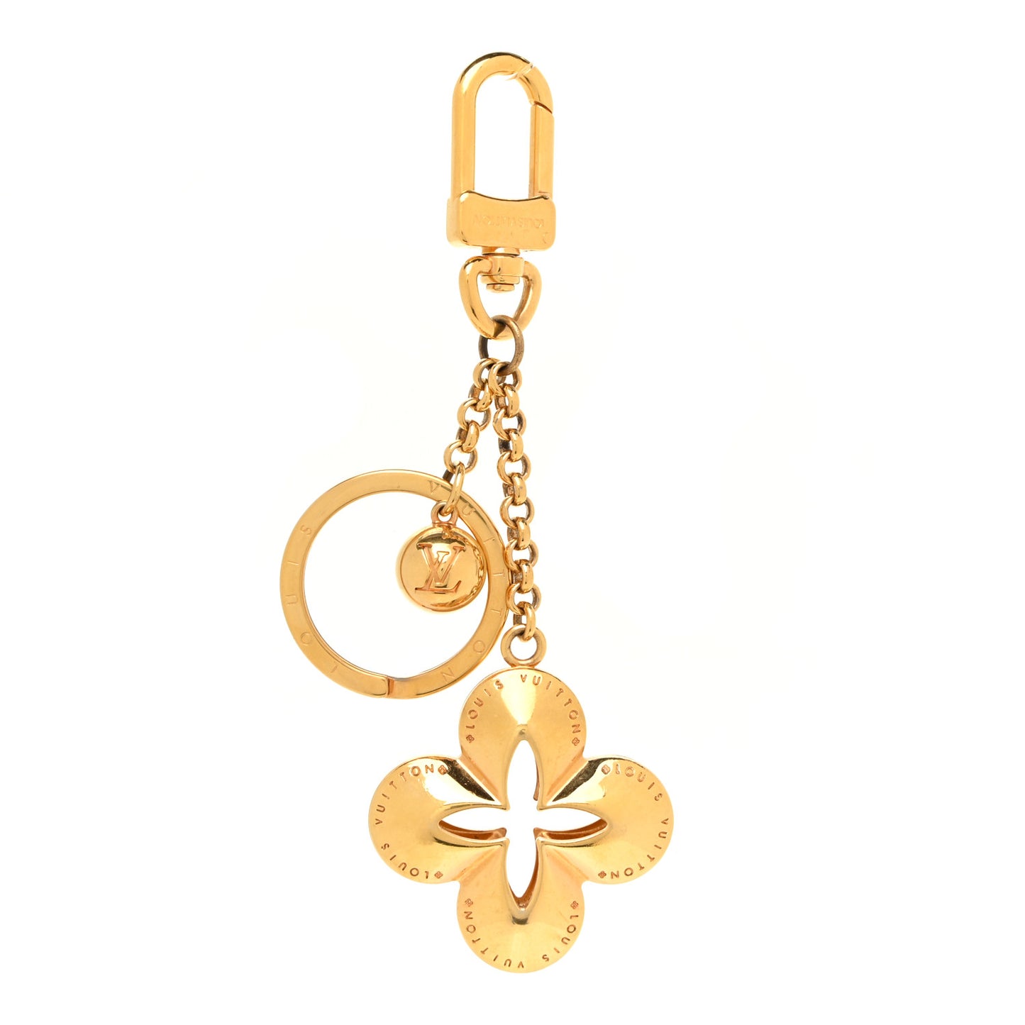 Metal Eclipse Bag Charm Key Holder Gold