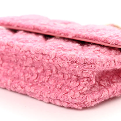 Chanel Tweed Quilted Flap Chain Waist Bag Pink 12 of 13