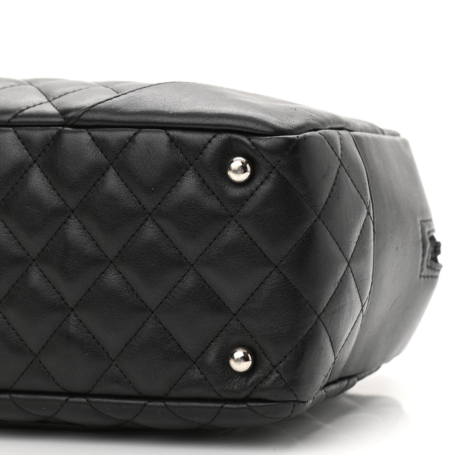 Chanel Calfskin Quilted Large Cambon Bowler Black 10 of 11