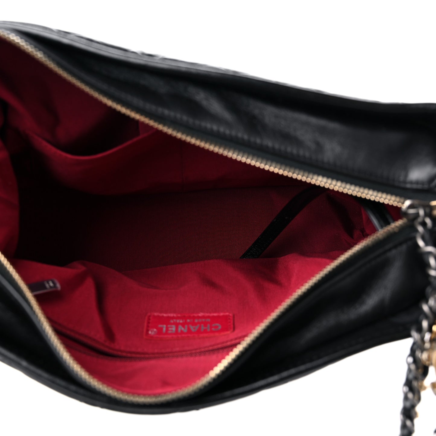 Aged Calfskin Quilted Medium Gabrielle Hobo Black