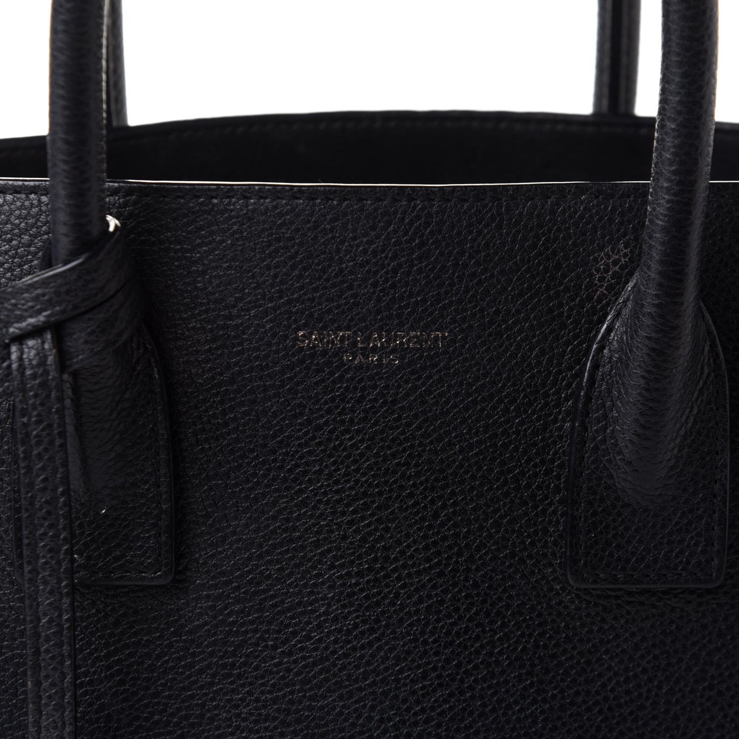 Grained Calfskin Baby Sac De Jour Black