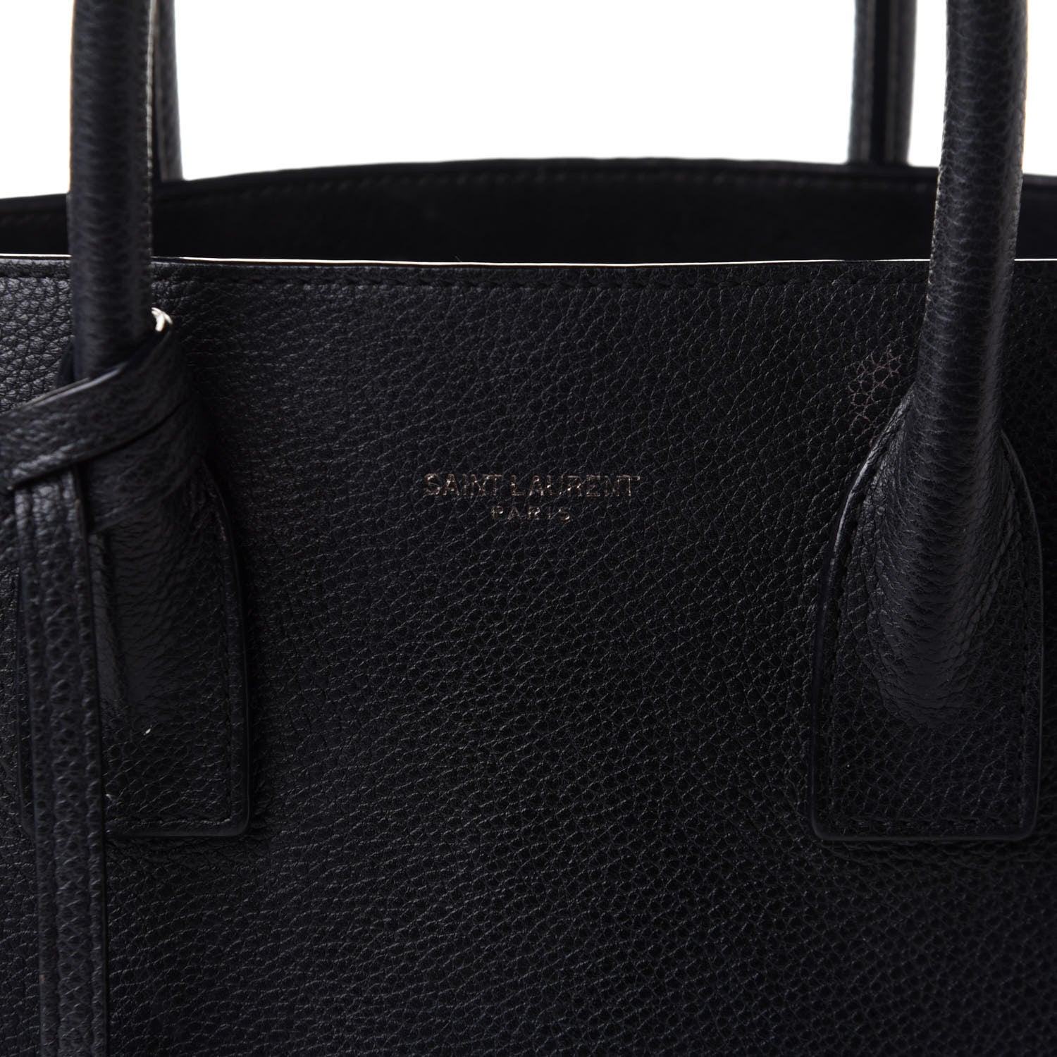 Saint Laurent Grained Calfskin Baby Sac De Jour Black 12 of 13