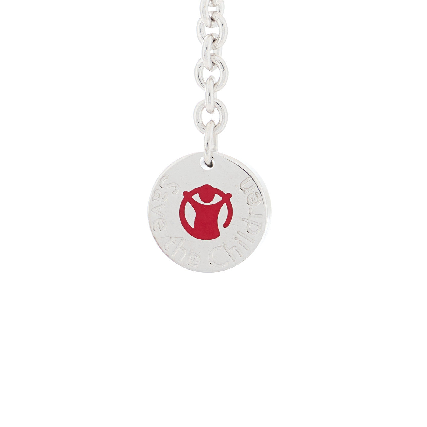 Bulgari Sterling Silver Ceramic Save The Children Pendant Necklace 4 of 7
