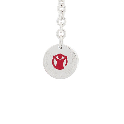 Bulgari Sterling Silver Ceramic Save The Children Pendant Necklace 4 of 7