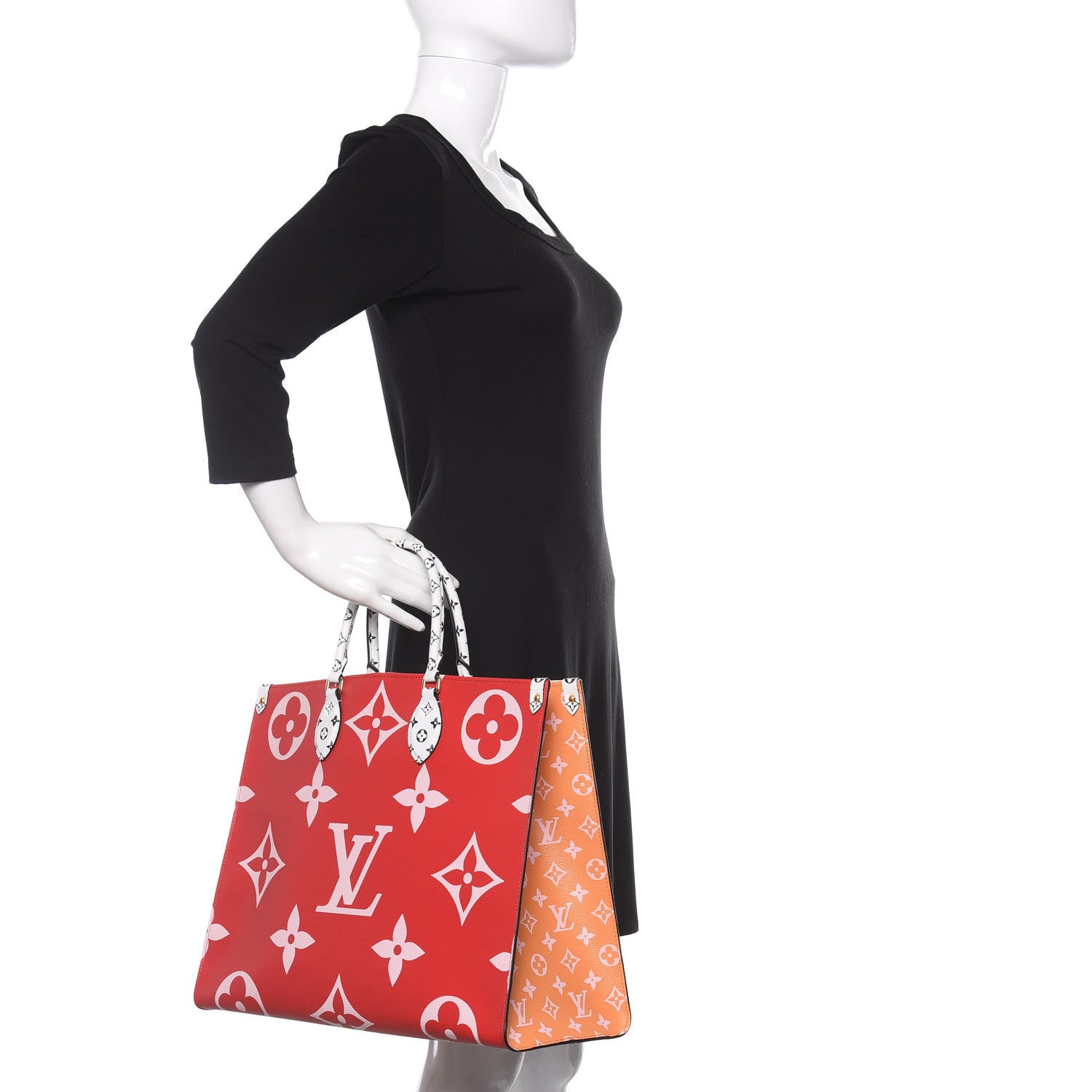 Louis Vuitton Monogram Giant Onthego GM Rouge Rose 3 of 11