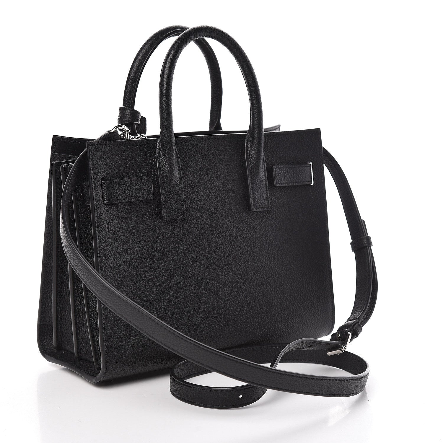 Saint Laurent Grained Calfskin Nano Sac De Jour Black 3 of 10
