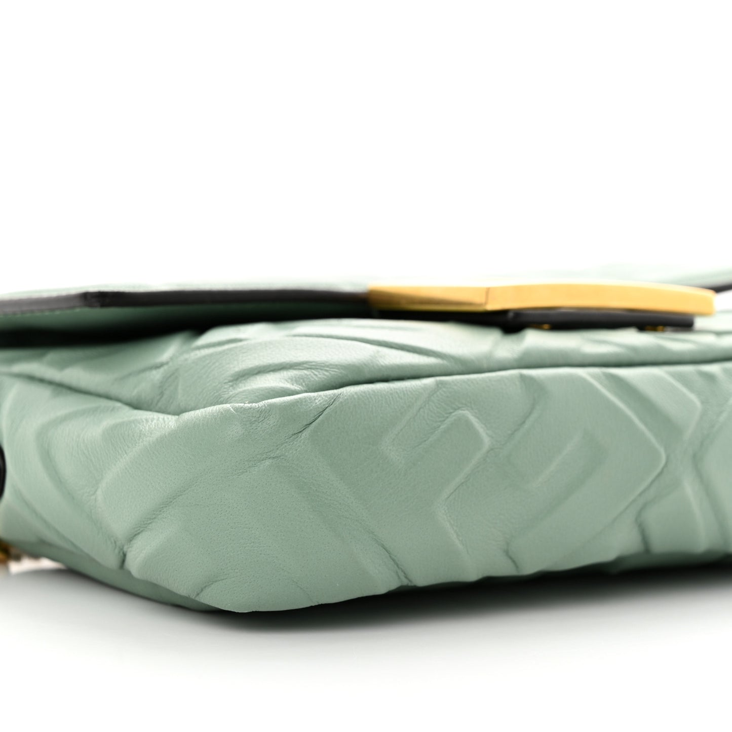 Nappa FF 1974 Embossed Mini Baguette Menta
