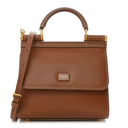 Dolce & Gabbana Vitello Morbido Mini Sicily 58 Bag Tan 1 of 17