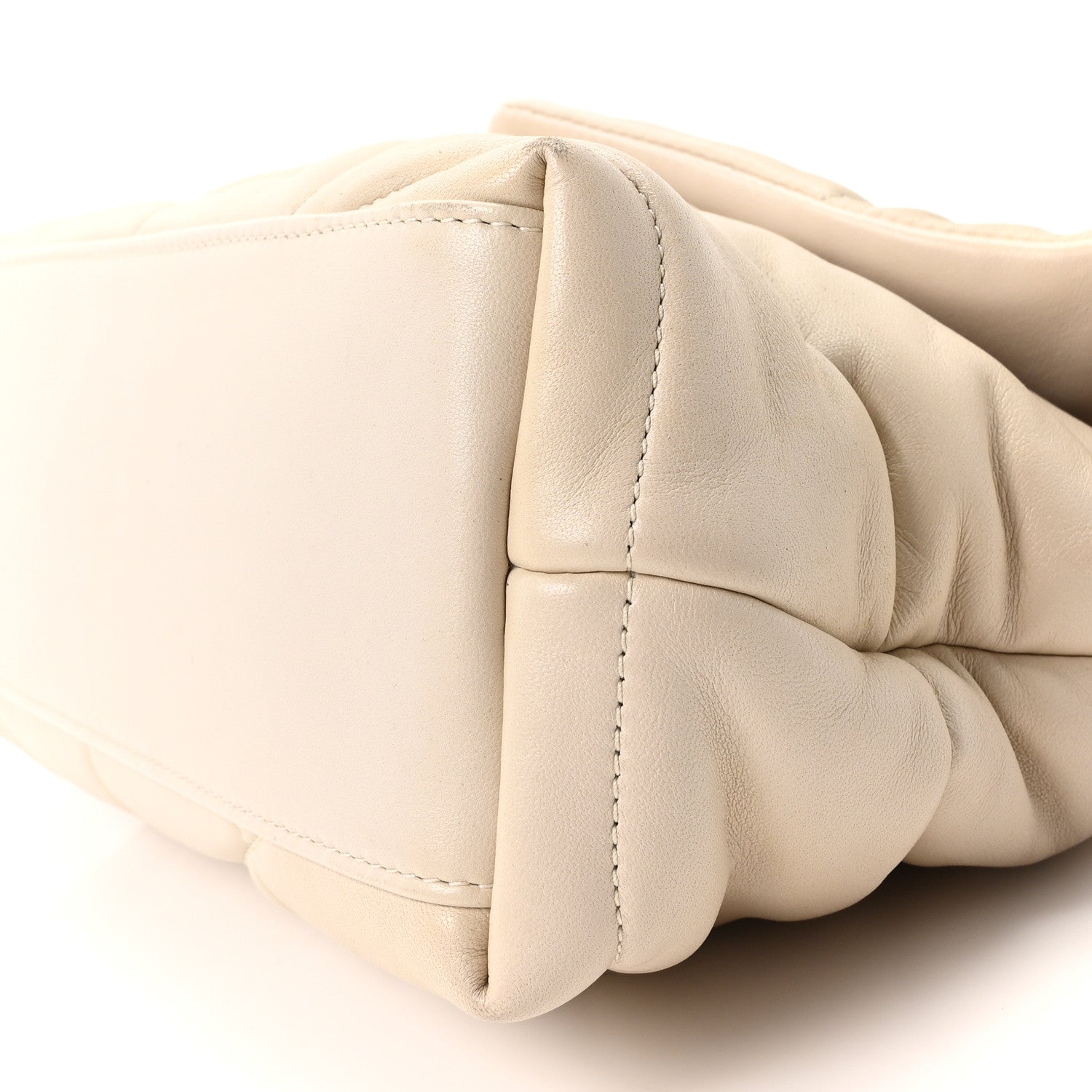 Saint Laurent Lambskin Quilted Small Loulou Puffer Monogram Chain Satchel Crema Soft 10 of 10