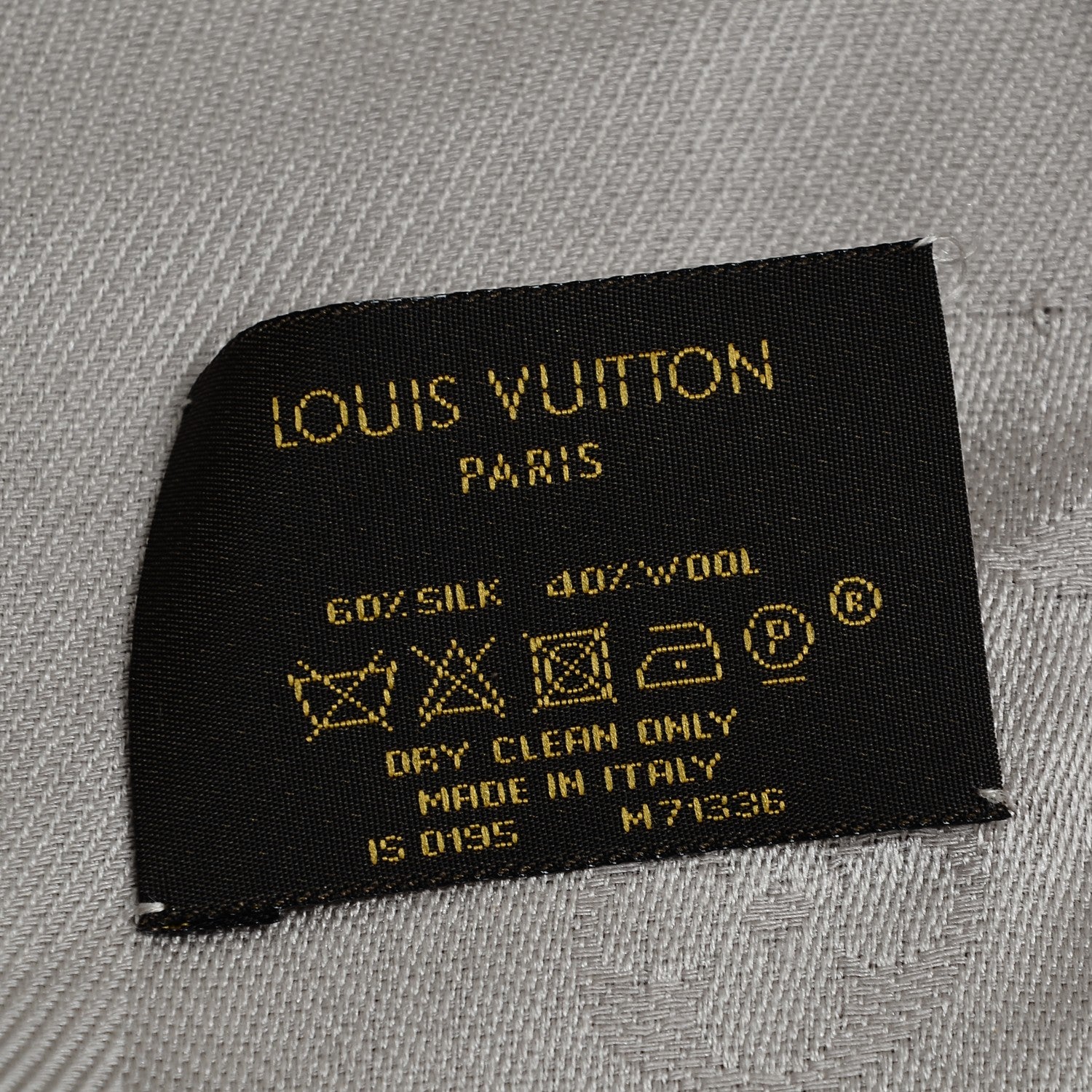 Louis Vuitton Silk Wool Monogram Shawl Beige 14 of 16