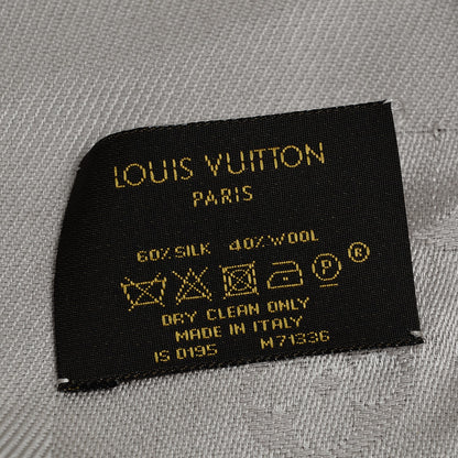 Louis Vuitton Silk Wool Monogram Shawl Beige 14 of 16