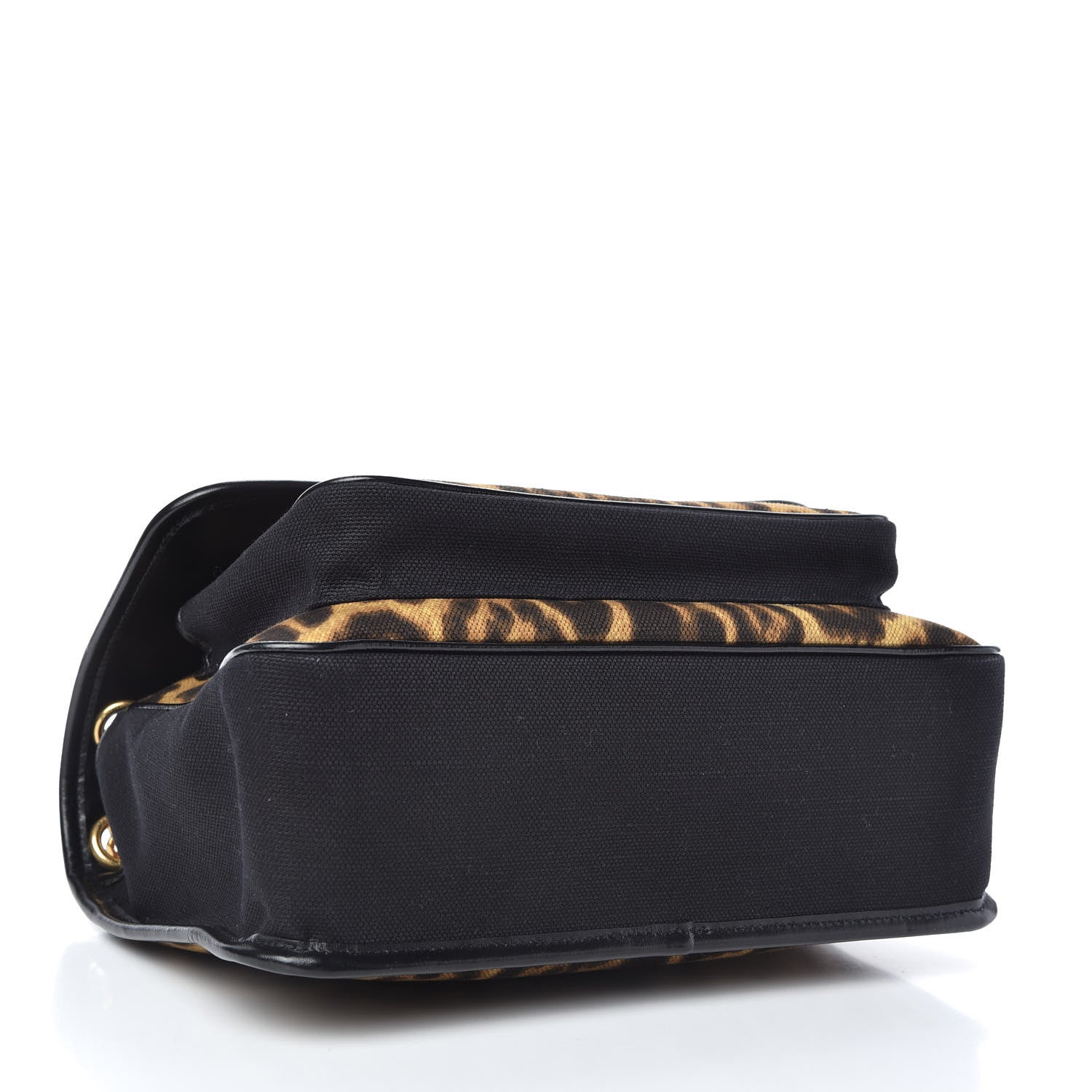 Saint Laurent Smooth Calfskin Canvas Leopard Print Medium Niki Chain Satchel Light Natural 4 of 11