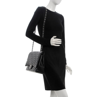 Chanel Lambskin Quilted Maxi Double Flap Black 2 of 8
