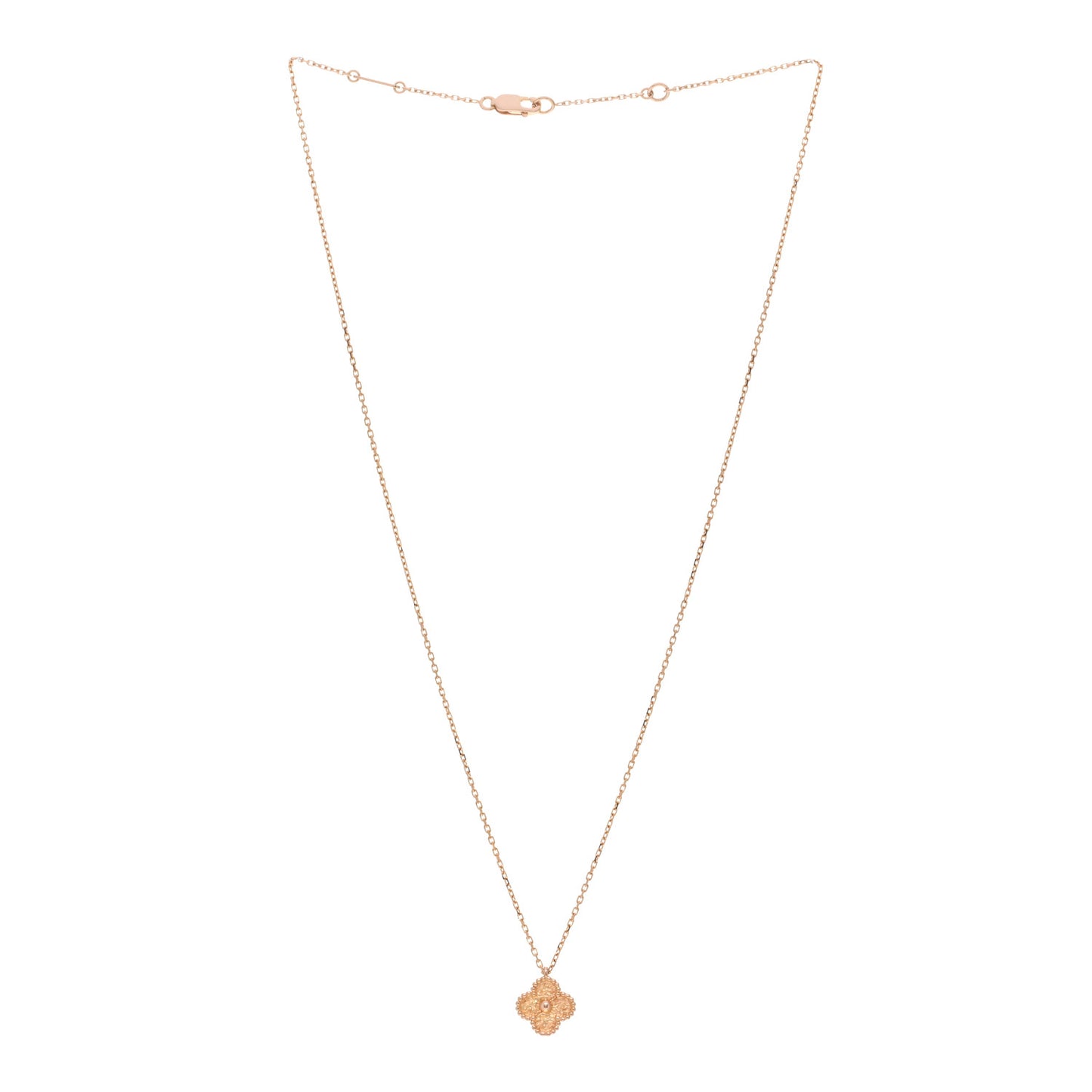 18K Rose Gold Sweet Alhambra Pendant Necklace