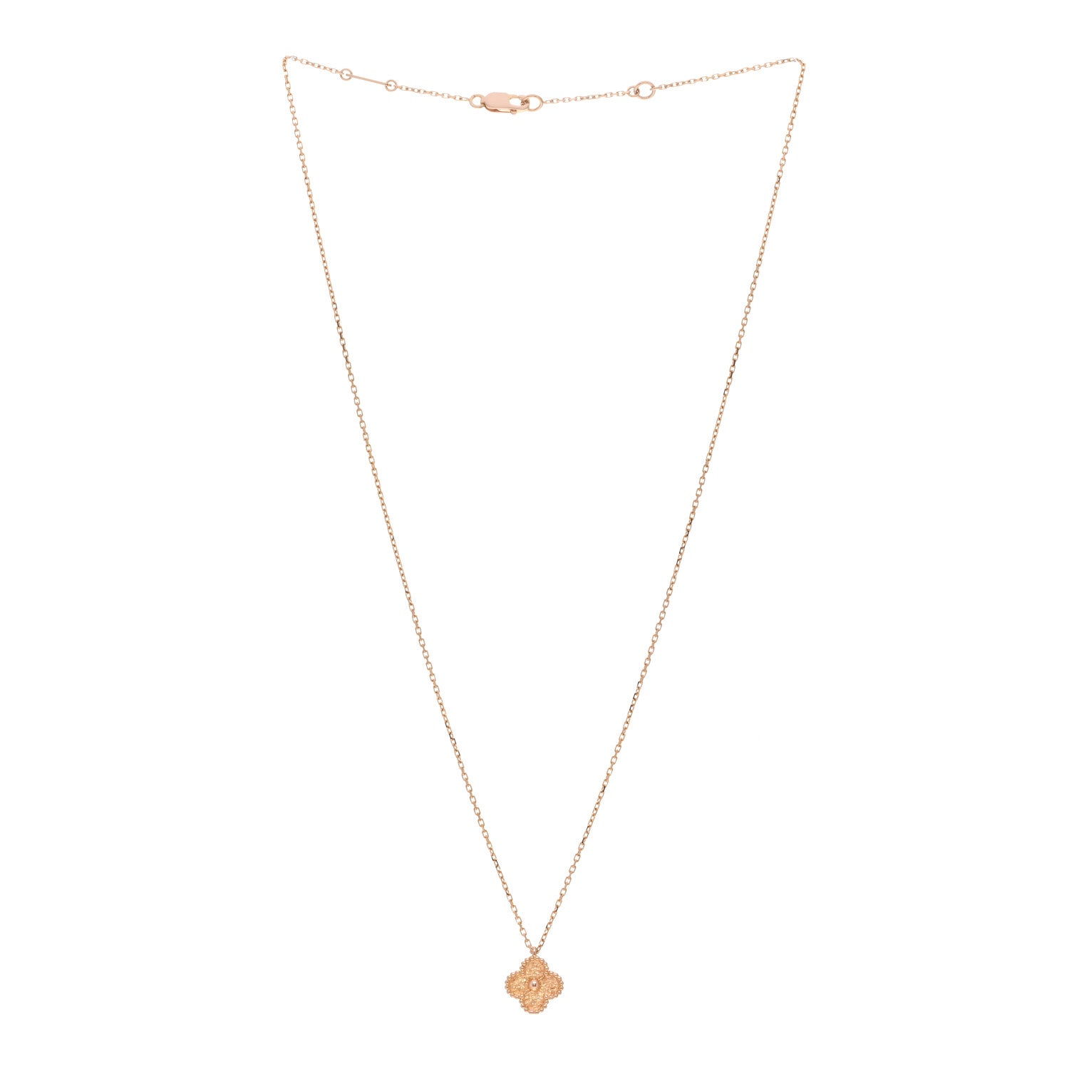 Van Cleef & Arpels 18K Rose Gold Sweet Alhambra Pendant Necklace 3 of 6