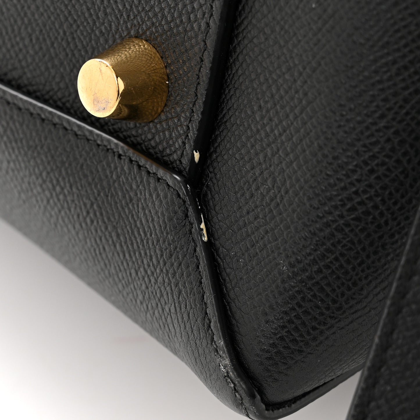 Grained Calfskin Mini Belt Bag Black