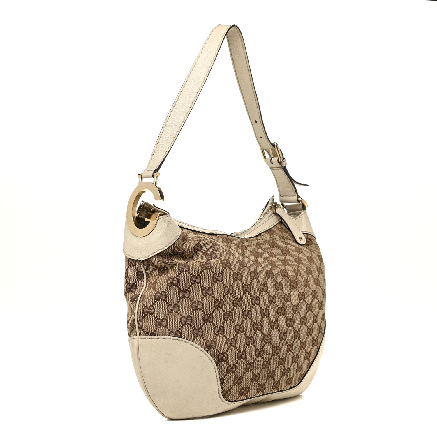 Gucci Monogram Medium Charlotte Hobo Off White 2 of 20