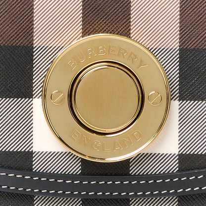 Burberry Calfskin Check Small Elizabeth Bag Brown 8 of 10