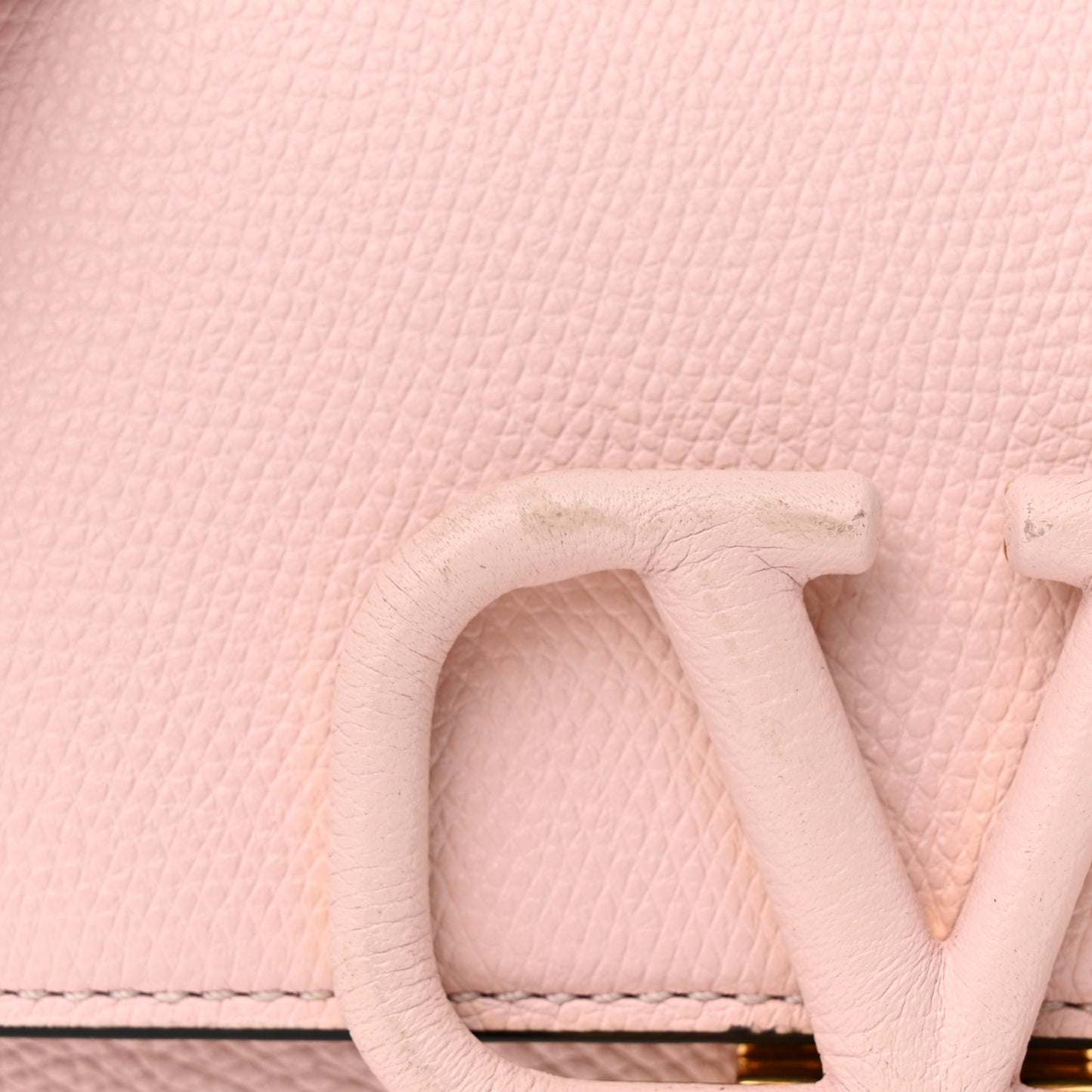 Grainy Calfskin Small VSling Shoulder Bag Water Rose