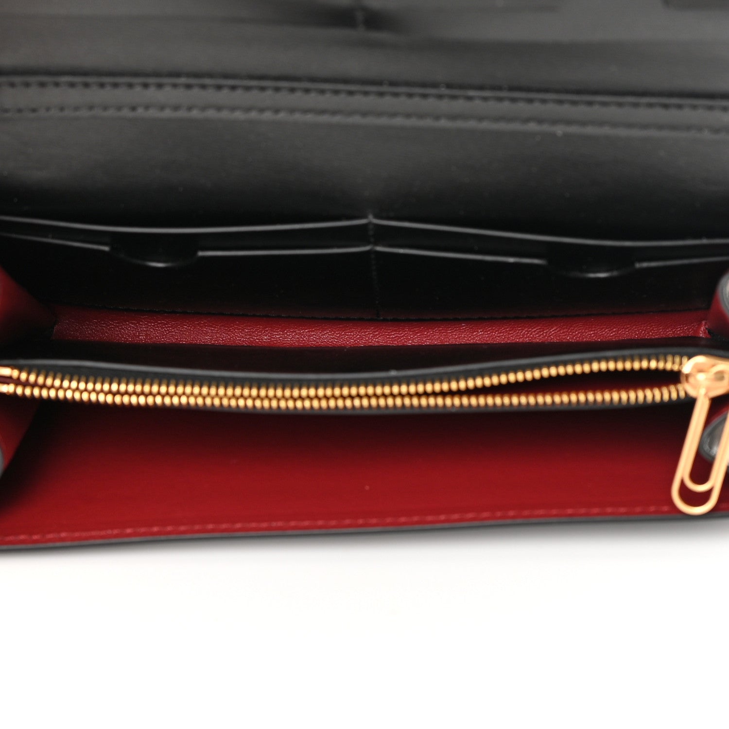 Off-White Calfskin Jitney Quote Flap Wallet On Chain Black 5 of 11