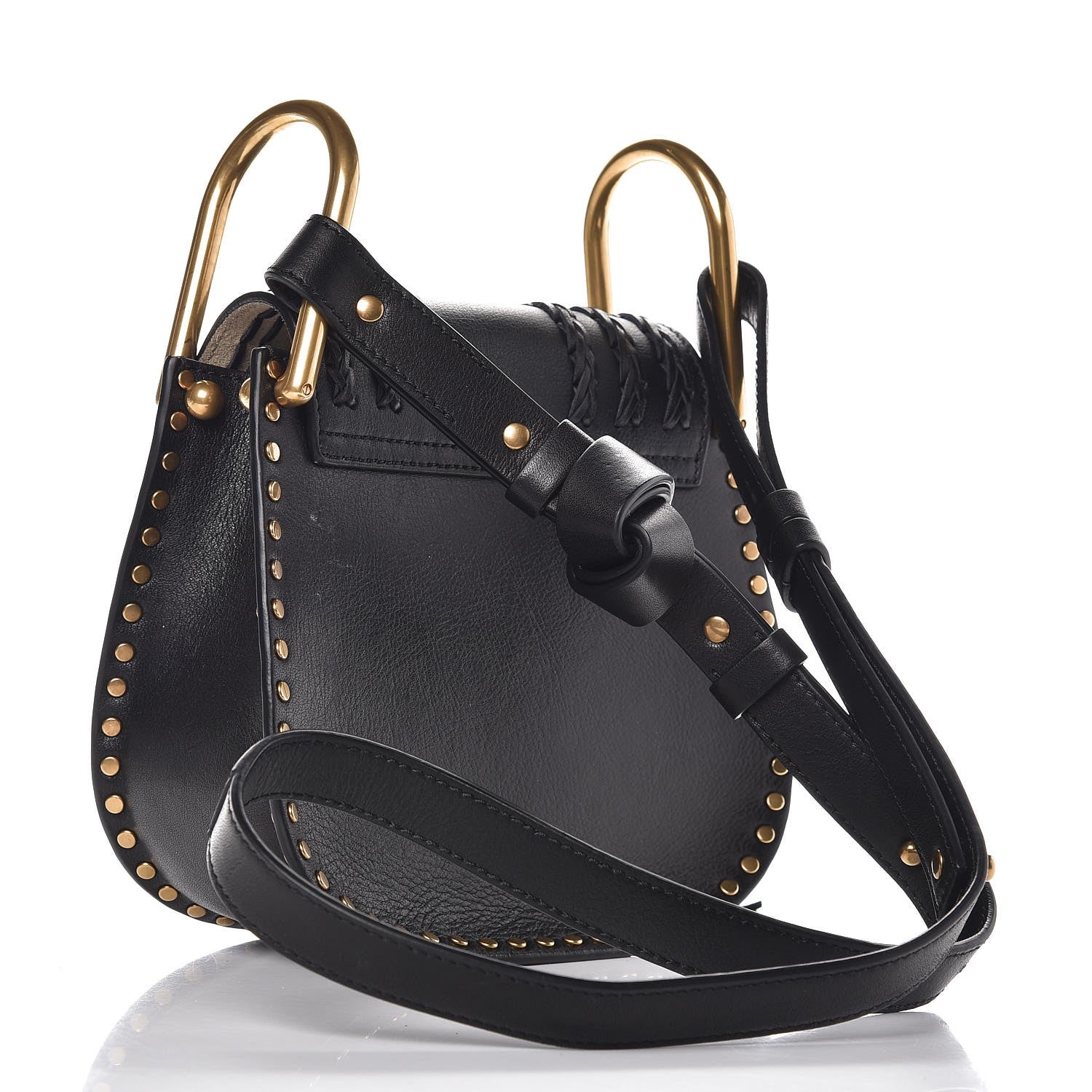 Chloe Calfskin Braided Mini Hudson Shoulder Bag Black 3 of 6