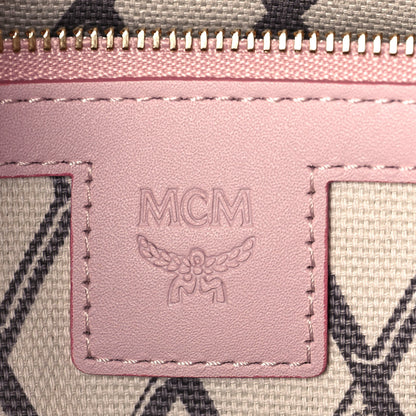 MCM Visetos Toni Shopper Tote Powder Pink 6 of 11