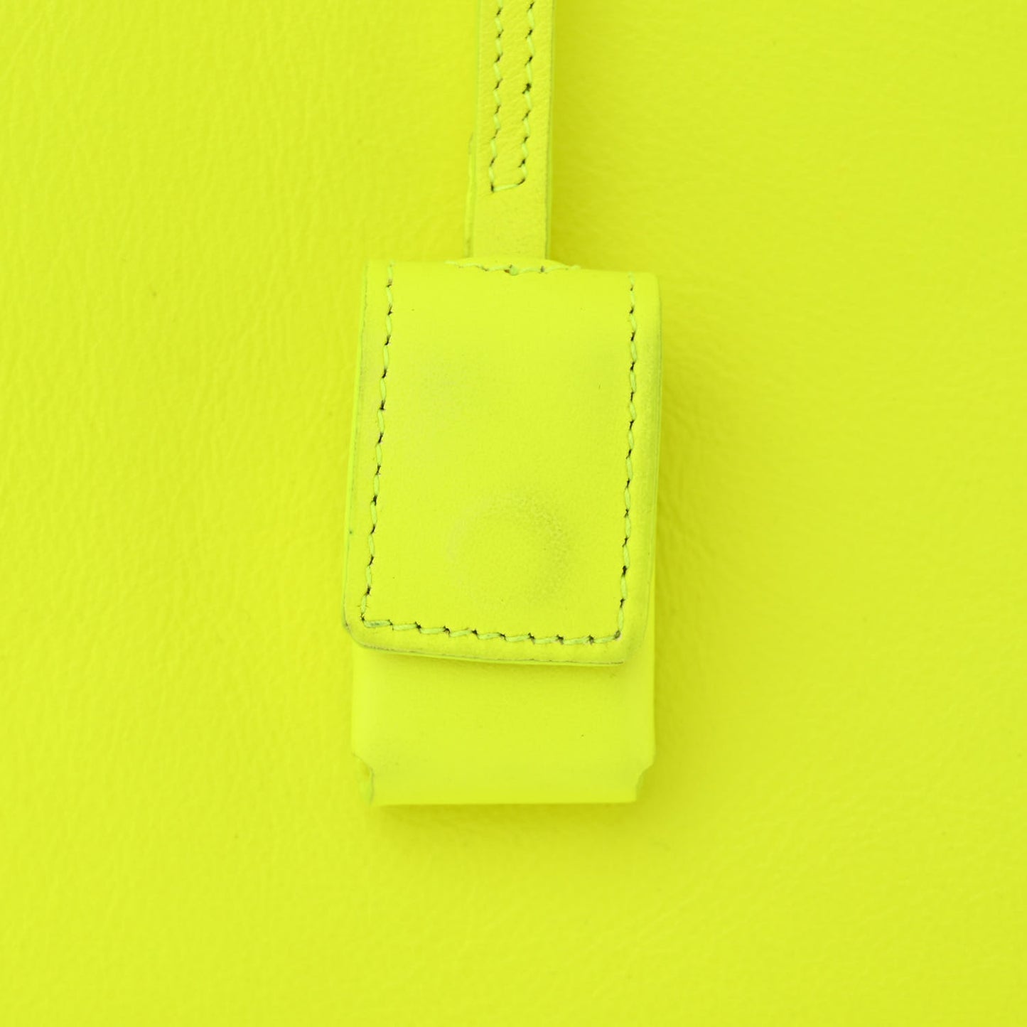 Calfskin Small Sac De Jour Bag Neon Yellow