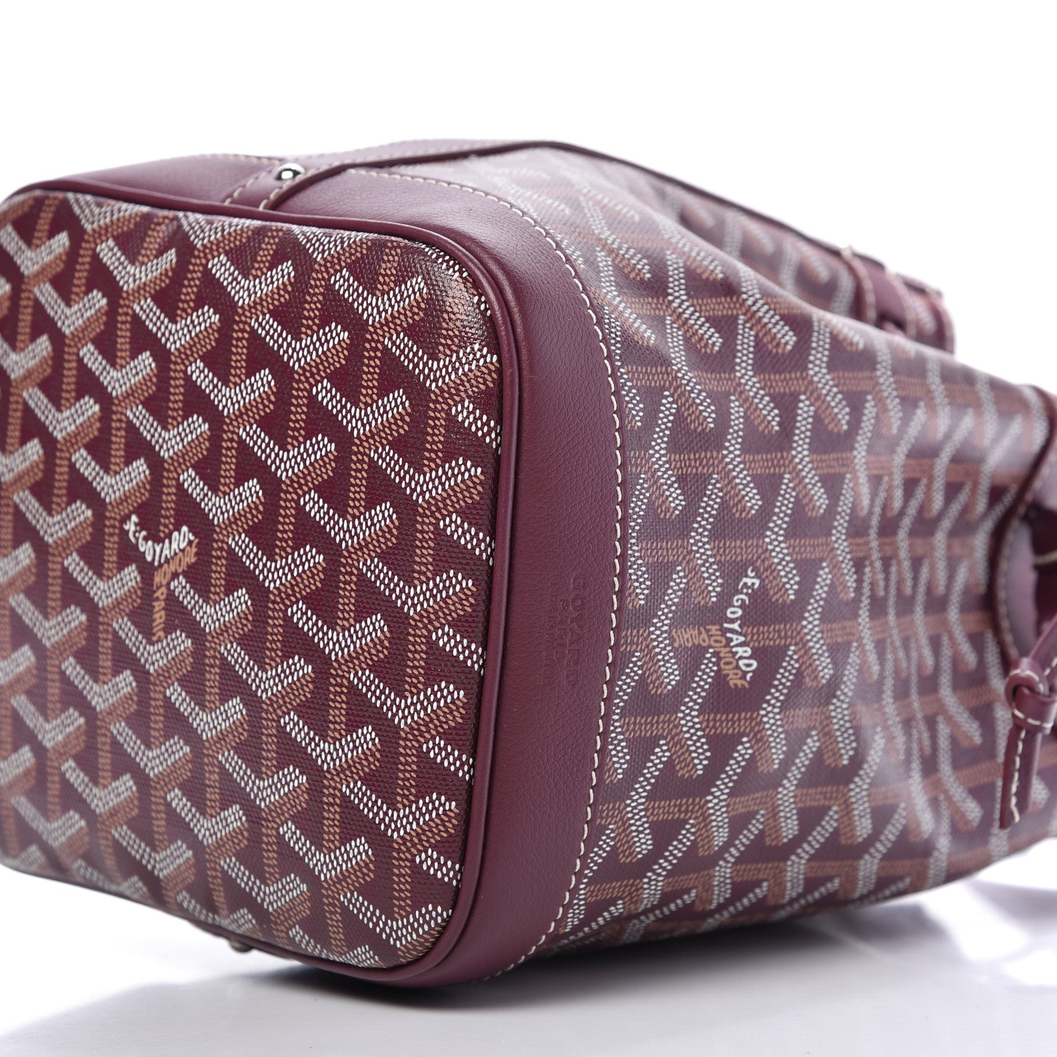 Goyard Goyardine Petit Flot Bucket Bag PM Burgundy 7 of 8