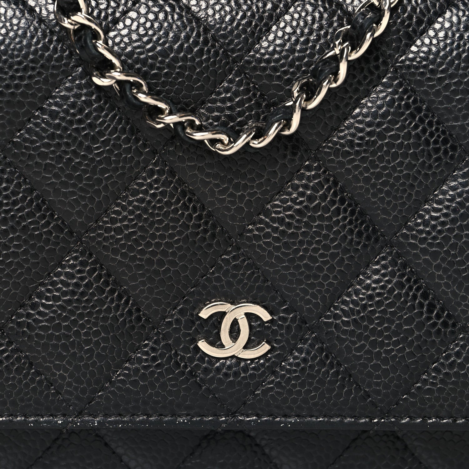 Chanel Caviar Quilted Wallet on Chain WOC Black 8 of 13