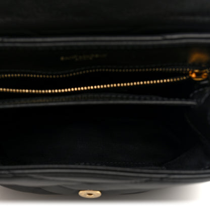Saint Laurent Calfskin Y Quilted Monogram Toy Loulou Crossbody Bag Black 5 of 9