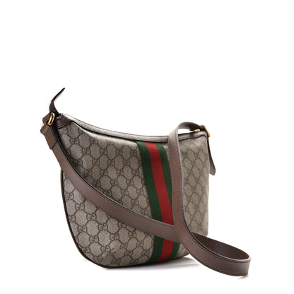 Gucci GG Supreme Monogram Web Small Ophidia Half Moon Hobo Brown 3 of 11