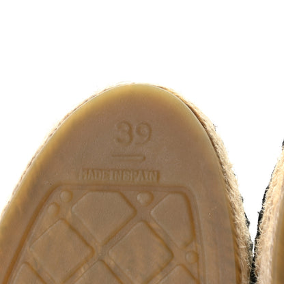 Chanel Lambskin Quilted CC Espadrilles 39 Black 9 of 10