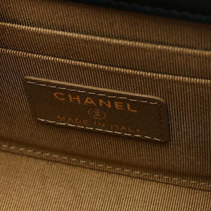 Chanel Goatskin Chic Pearls Clutch On Chain Black 6 of 9