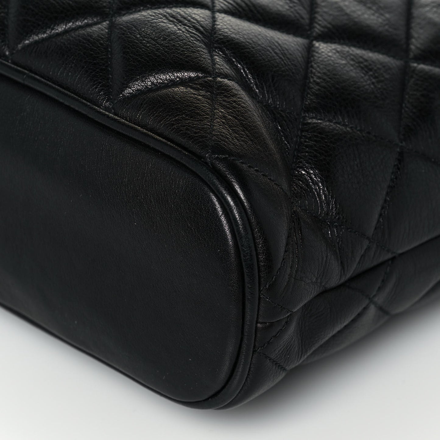 Lambskin Quilted Tote Black