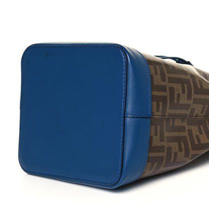 Fendi Glazed Fabric Vitello Grace F is Fendi FF 1974 Stamp Patch Grande Mon Tresor Bucket Bag Mogano Panna Iris 7 of 9