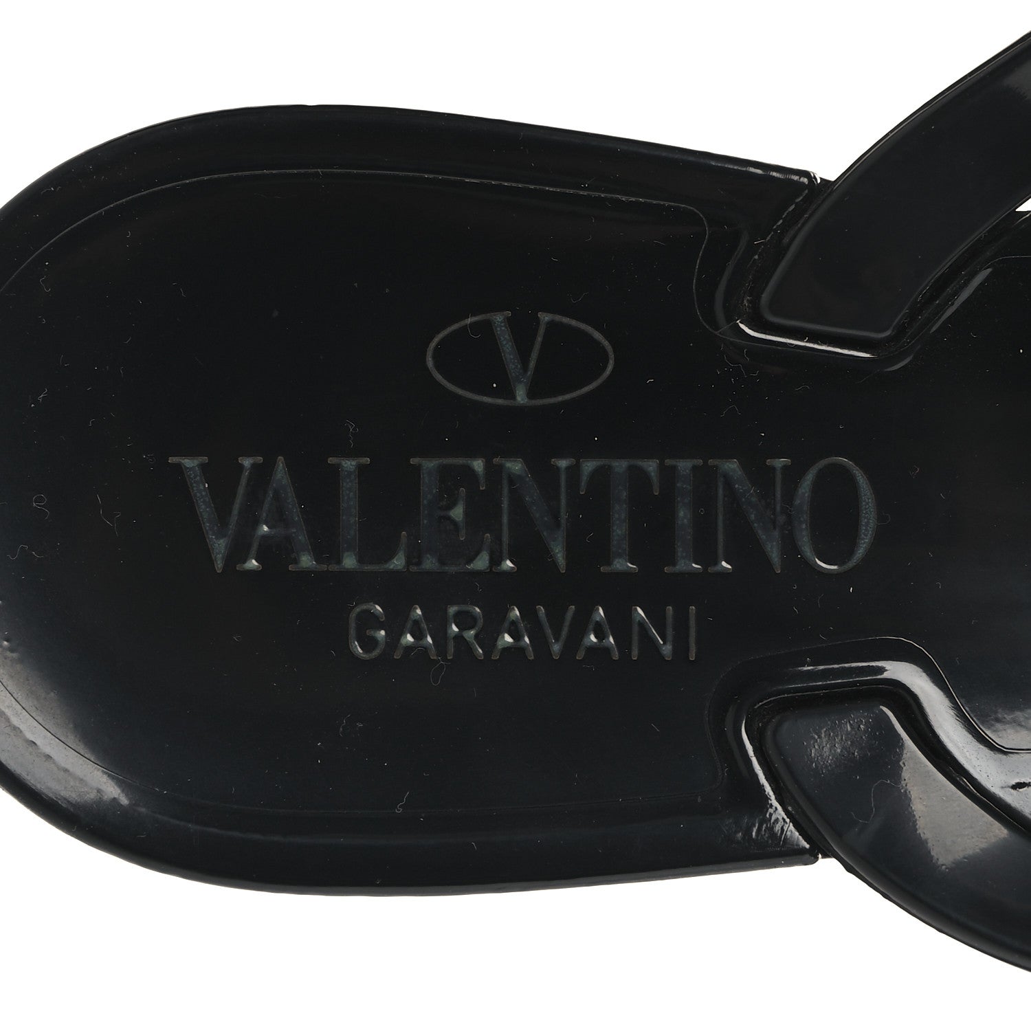 Valentino Garavani PVC Jelly Rockstud Bow Thong Sandals 38 Black 8 of 8
