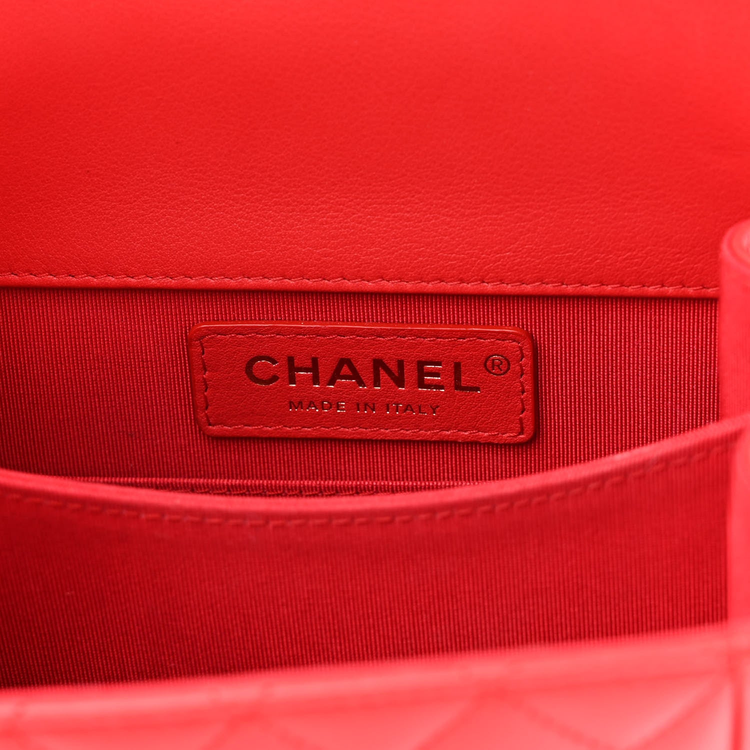 Chanel Calfskin Quilted North South Boy Flap Red 6 of 10