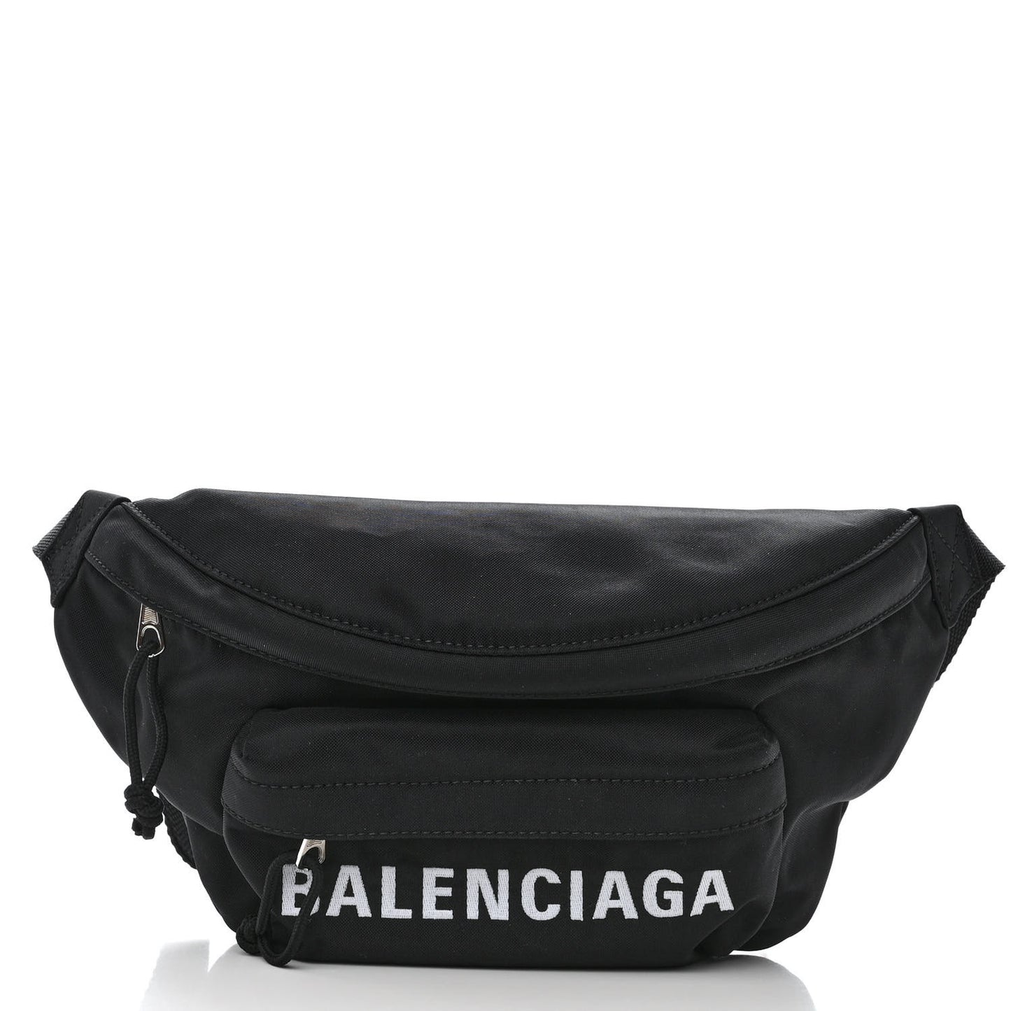 Sport Nylon Logo Embroidered Wheel Beltpack Black