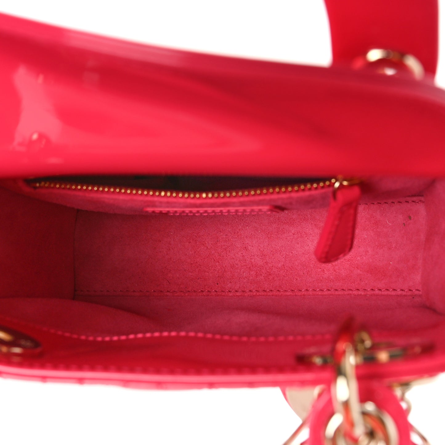 Patent Cannage Mini Lady Dior Pink